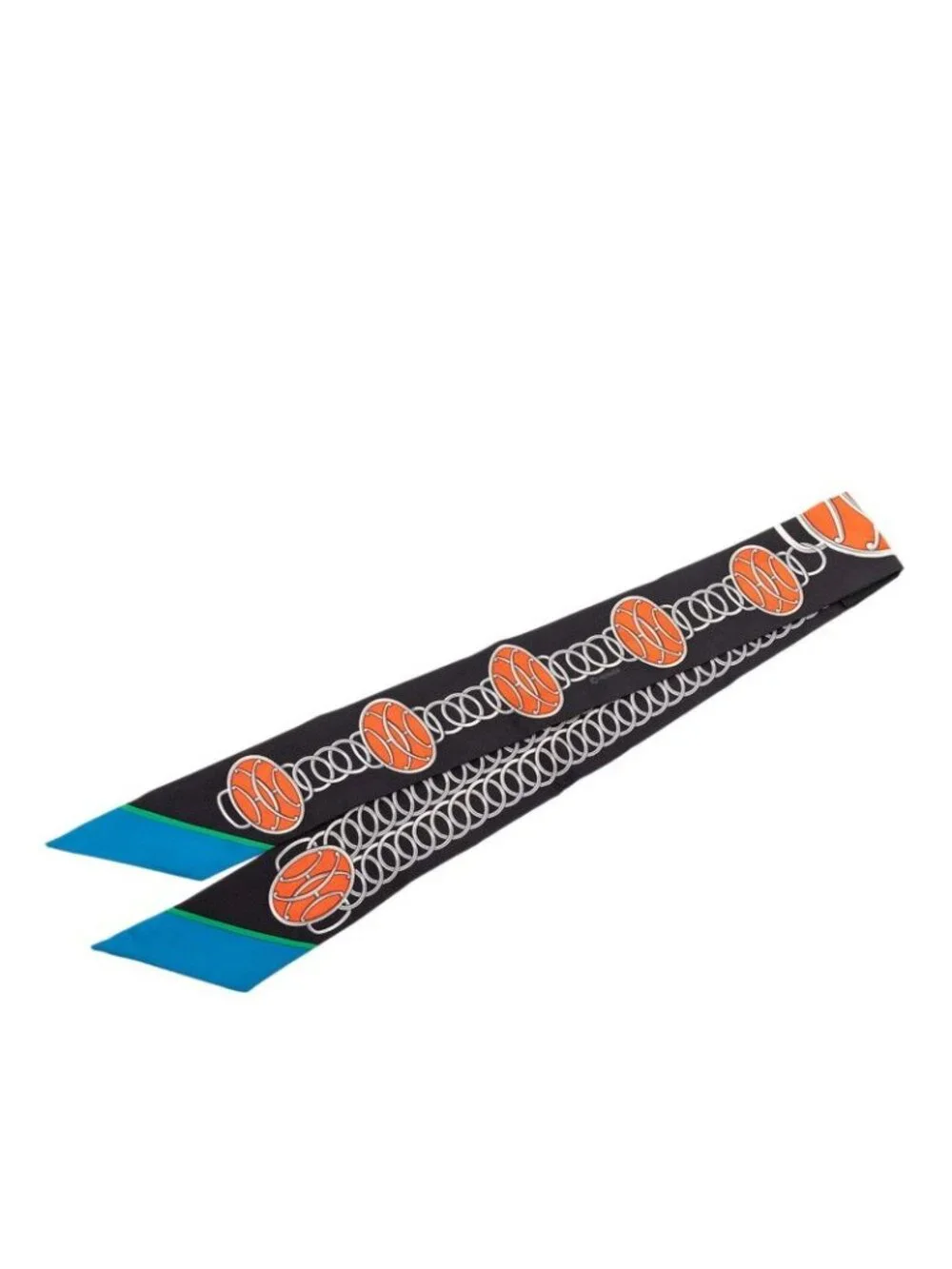 Hermes Twilly Lift Profile Scarf Black Multicolor Silk - Picture 2 of 5